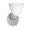 Besa Lighting Mia Mini Sconce, Opal Matte, Satin Nickel Finish, 1x5W LED 1SW-177907-LED-SN - alternate 1